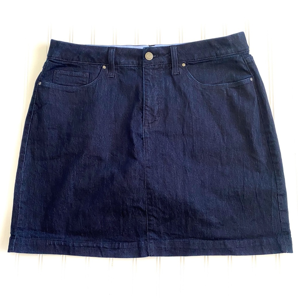Croft & Barrow Effortless Stretch Women's Denim Jean Skort Skirt Size 14